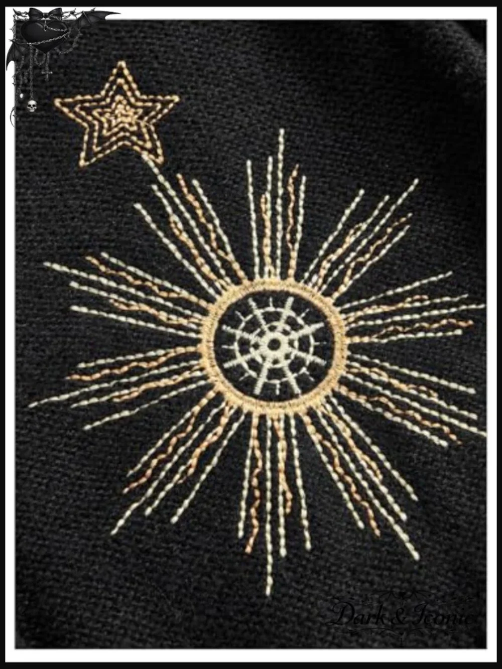 Cropped Cardigan Sweater Embroidered V-Neck Button Down Knit Top - Picture 4 of 4